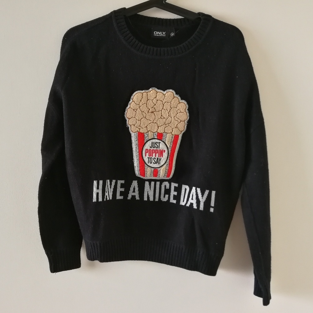 cute popcorn sweater